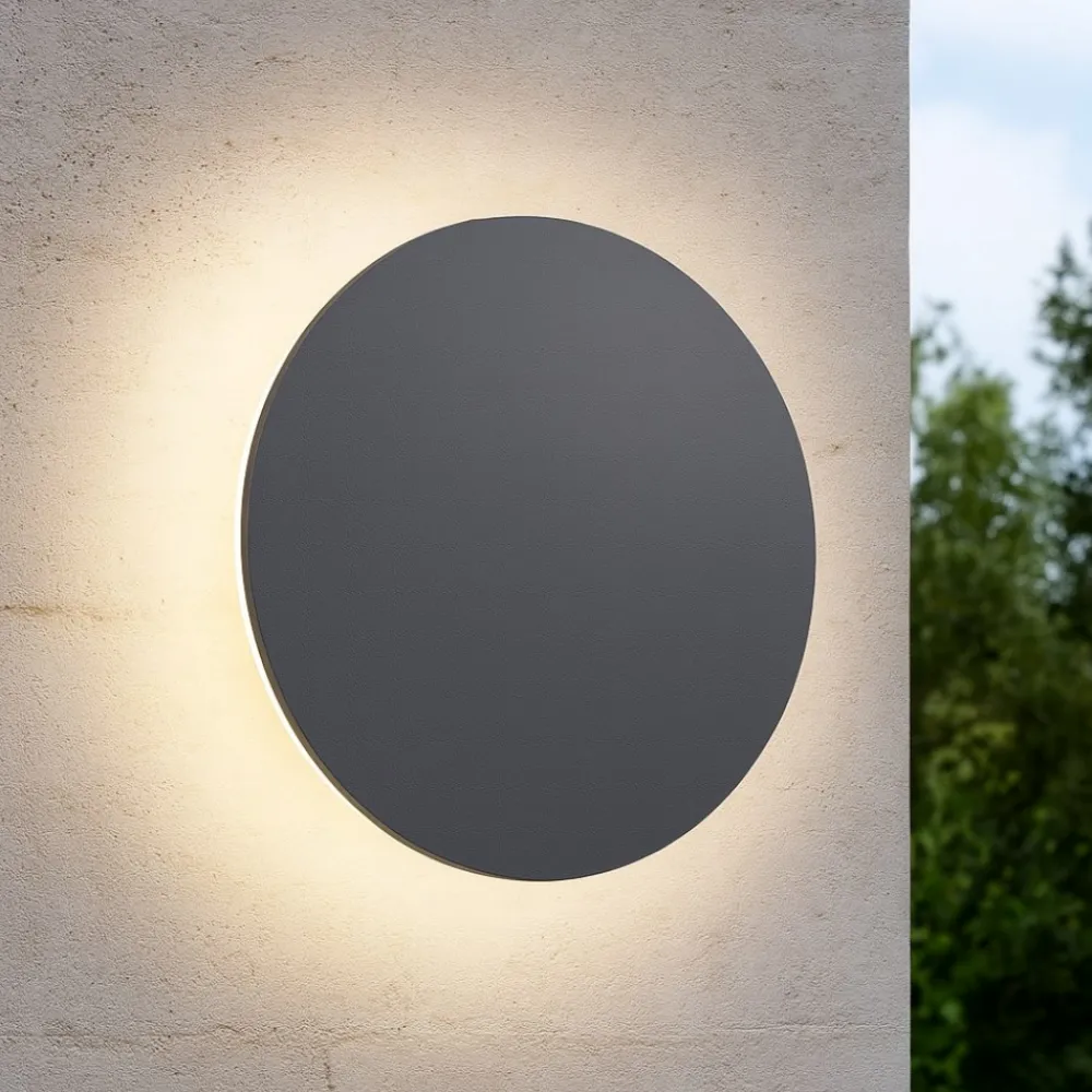 Applique Da Esterno-Gea Luce Applique per esterno ip65 antracite 30 cm led cct