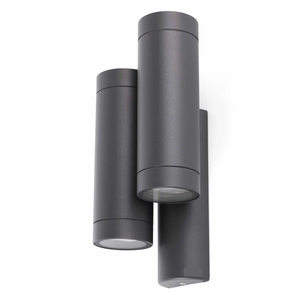 Applique Da Esterno-Selezionato da Mazzolaluce Applique per esterno grigio 2 luci moderna