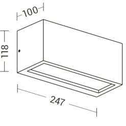 Applique Da Esterno-Selezionato da Mazzolaluce Applique per esterno grigio rettangolare