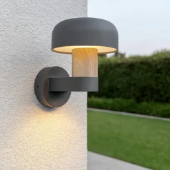 Applique Da Esterno-Selezionato da Mazzolaluce Applique per esterno ip54 h24 cm effetto legno