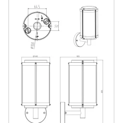 Applique Da Esterno-Selezionato da Mazzolaluce Applique per esterno lanterna antracite