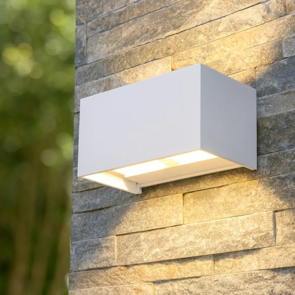 Applique Da Esterno-Selezionato da Mazzolaluce Applique per esterno led 3000k 24w rettangolare bianco