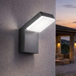 Applique Da Esterno-Perenz Illuminazione Applique per esterno led 20w cct antracite ip65 perenz piega