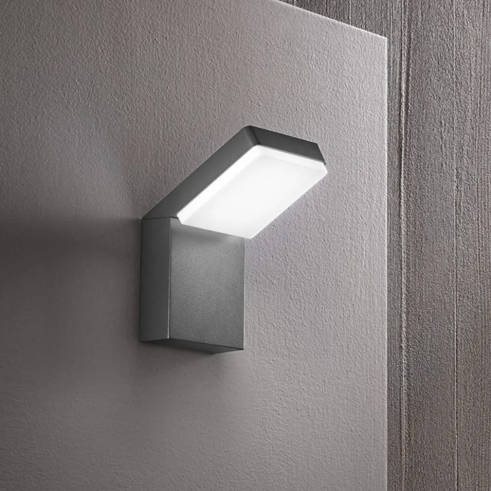 Applique Da Esterno-Perenz Illuminazione Applique per esterno led 20w cct antracite ip65 perenz piega