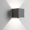 Applique Da Esterno-IsyLuce Applique per esterno led 6w 4000k cubo antracite