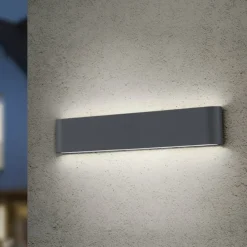 Applique Da Esterno-Selezionato da Mazzolaluce Applique per esterno led 16w 3000k lungo antracite anti corrosione