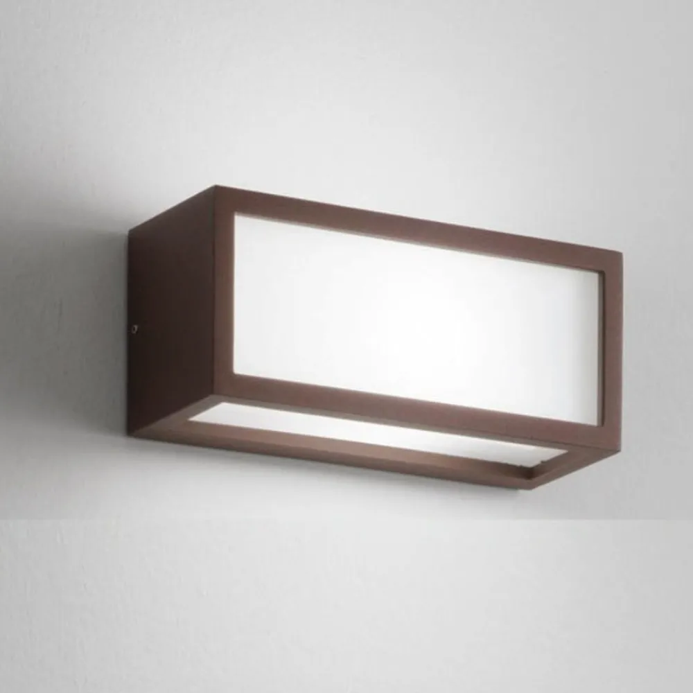 Applique Da Esterno-IsyLuce Applique per esterno marrone corten r7s deco