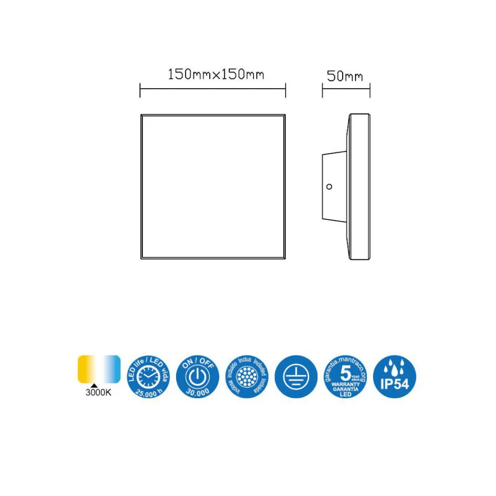 Applique Da Esterno-Selezionato da Mazzolaluce Applique per esterno marrone corten 9,5w 3000k moderna