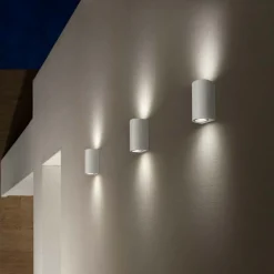 Applique Da Esterno-IsyLuce Applique per esterno moderno bianco tondo