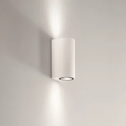 Applique Da Esterno-IsyLuce Applique per esterno moderno bianco tondo