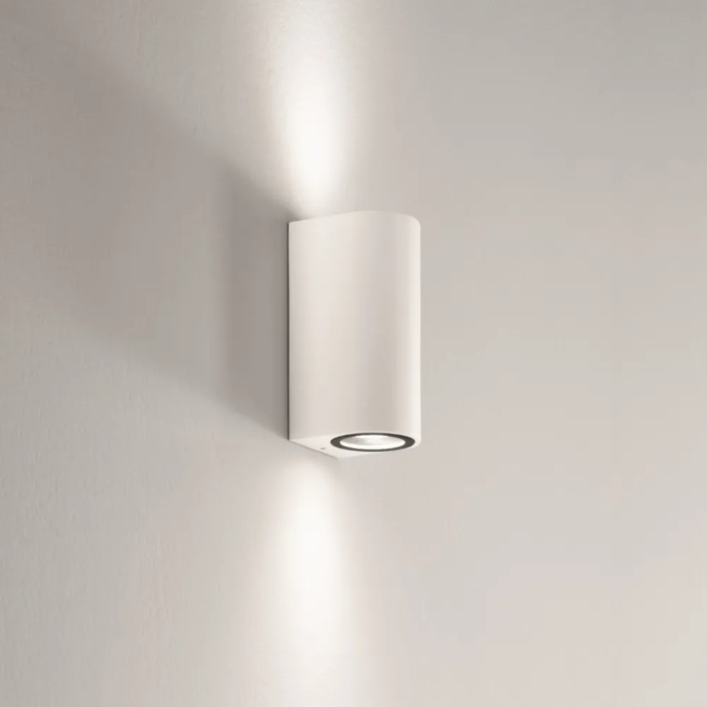 Applique Da Esterno-IsyLuce Applique per esterno moderno bianco tondo