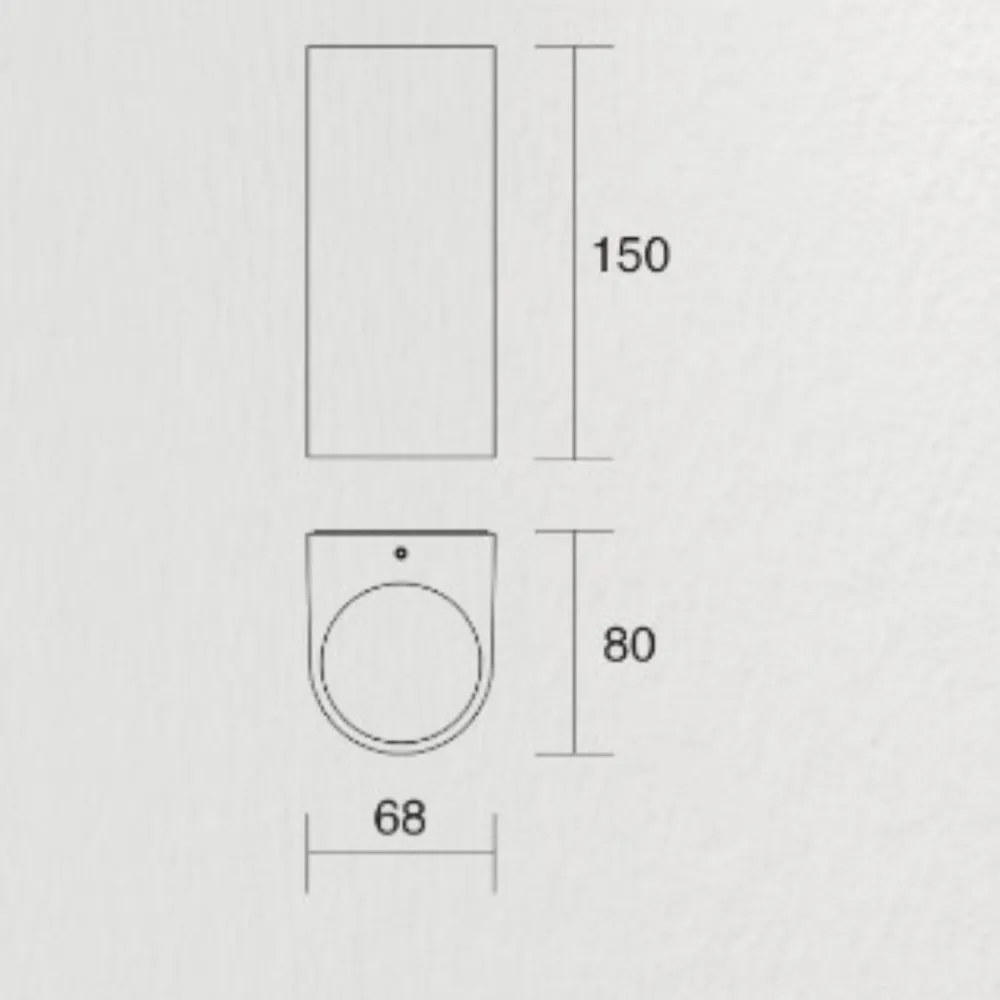 Applique Da Esterno-IsyLuce Applique per esterno moderno bianco tondo