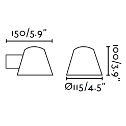 Applique Da Esterno-Selezionato da Mazzolaluce Applique per esterno nero ip44