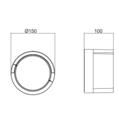 Applique Da Esterno-Selezionato da Mazzolaluce Applique per esterno nero 8w 3000k moderna