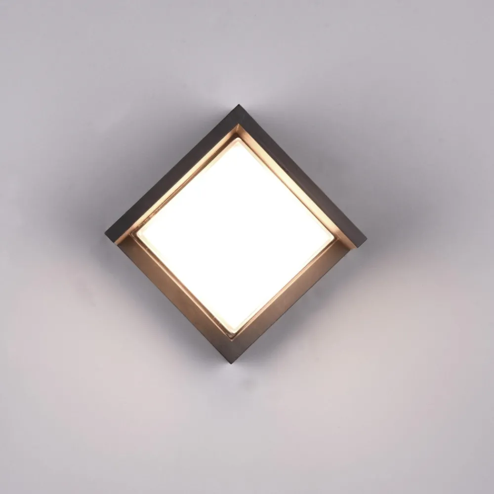 Applique Da Esterno-Selezionato da Mazzolaluce Applique per esterno nero 8w 3000k quadrato anti corrosione