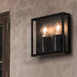 Applique Da Esterno-Selezionato da Mazzolaluce Applique per esterno parete soffitto quadrata antracite