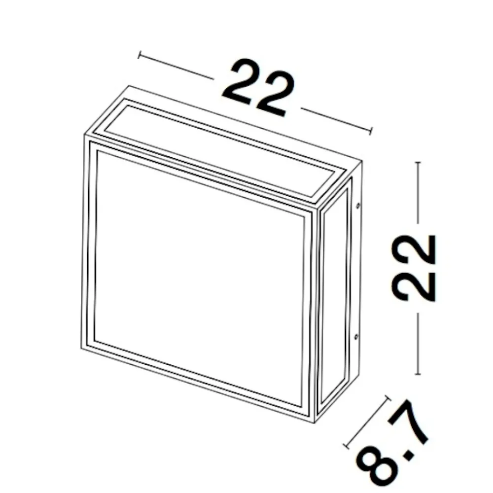 Applique Da Esterno-Selezionato da Mazzolaluce Applique per esterno parete soffitto quadrata antracite