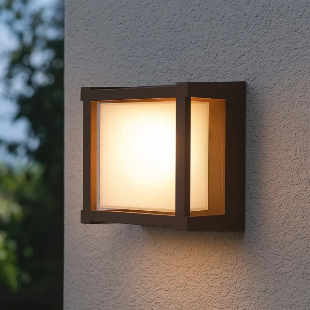 Applique Da Esterno-Selezionato da Mazzolaluce Applique per esterno quadrato corten led 2700k 3300k 4000k 15w
