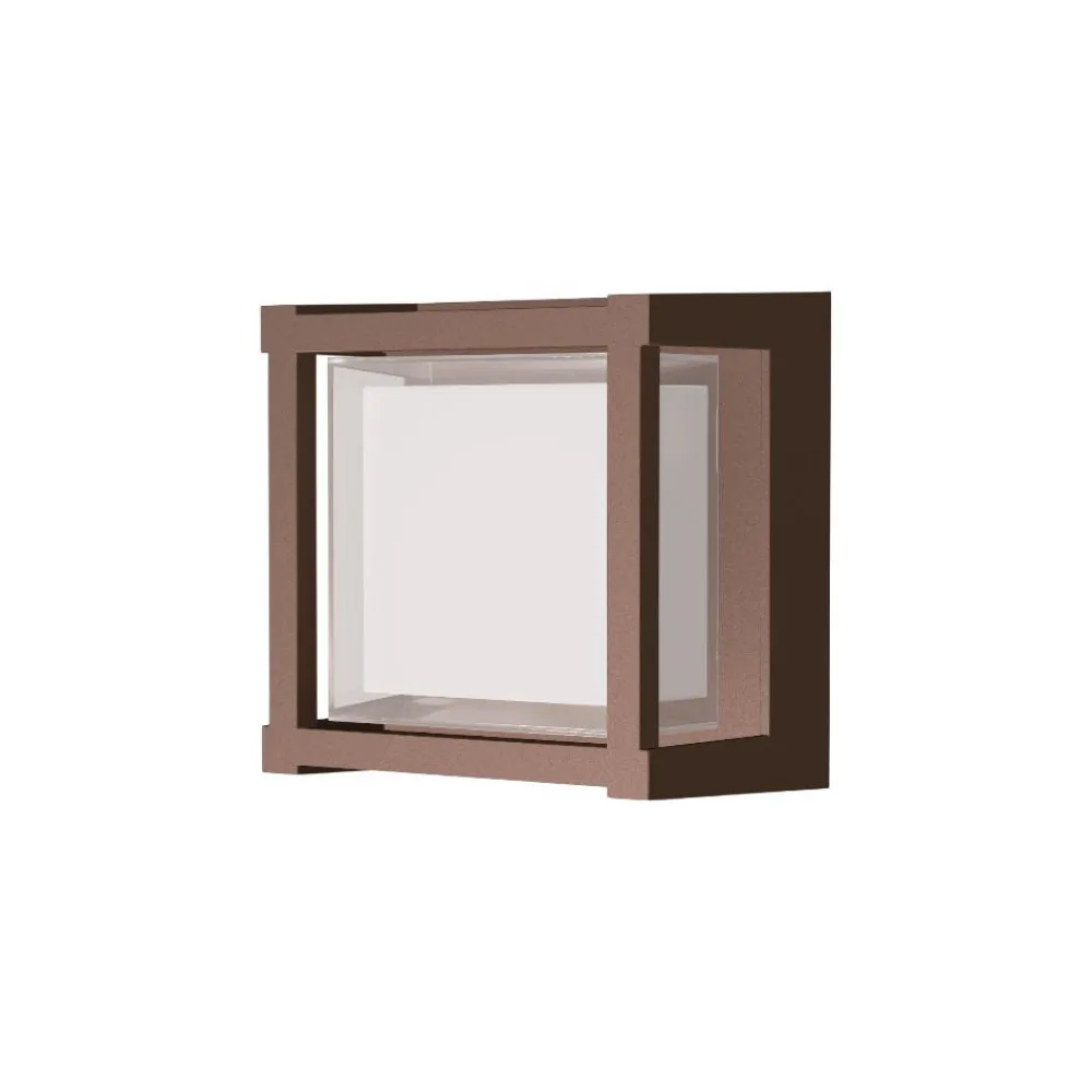 Applique Da Esterno-Selezionato da Mazzolaluce Applique per esterno quadrato corten led 2700k 3300k 4000k 15w