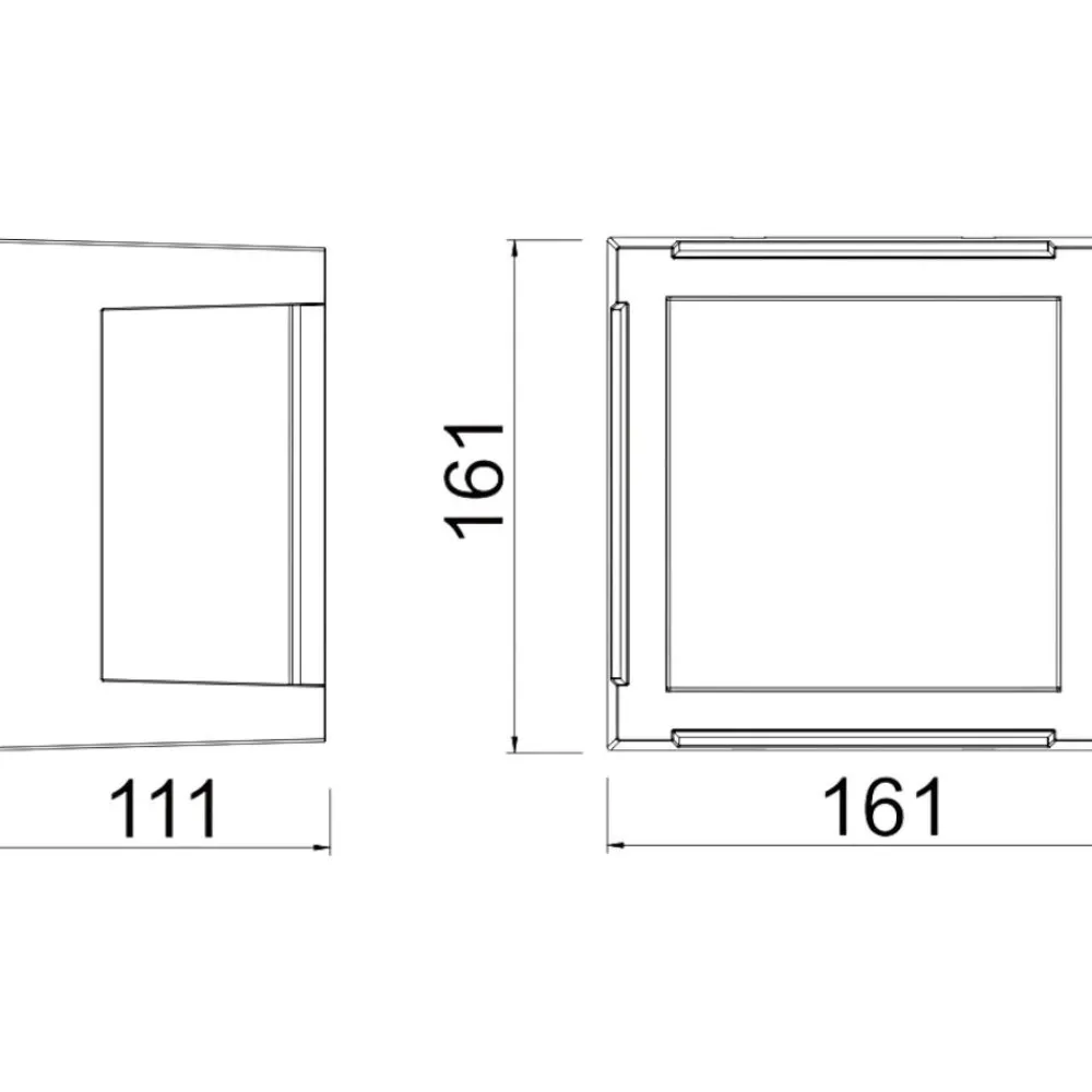 Applique Da Esterno-Selezionato da Mazzolaluce Applique per esterno quadrato corten led 2700k 3300k 4000k 15w