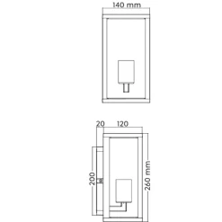 Applique Da Esterno-Selezionato da Mazzolaluce Applique per esterno ruggine alluminio pressofuso vetro trasparente