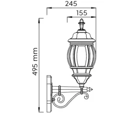 Applique Da Esterno-Selezionato da Mazzolaluce Applique per esterno stile classico nero lanterna