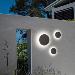 Applique Da Esterno-Ideal Lux Applique per esterno tonda antracite ip54 punto ap d24 led 12w 3000k