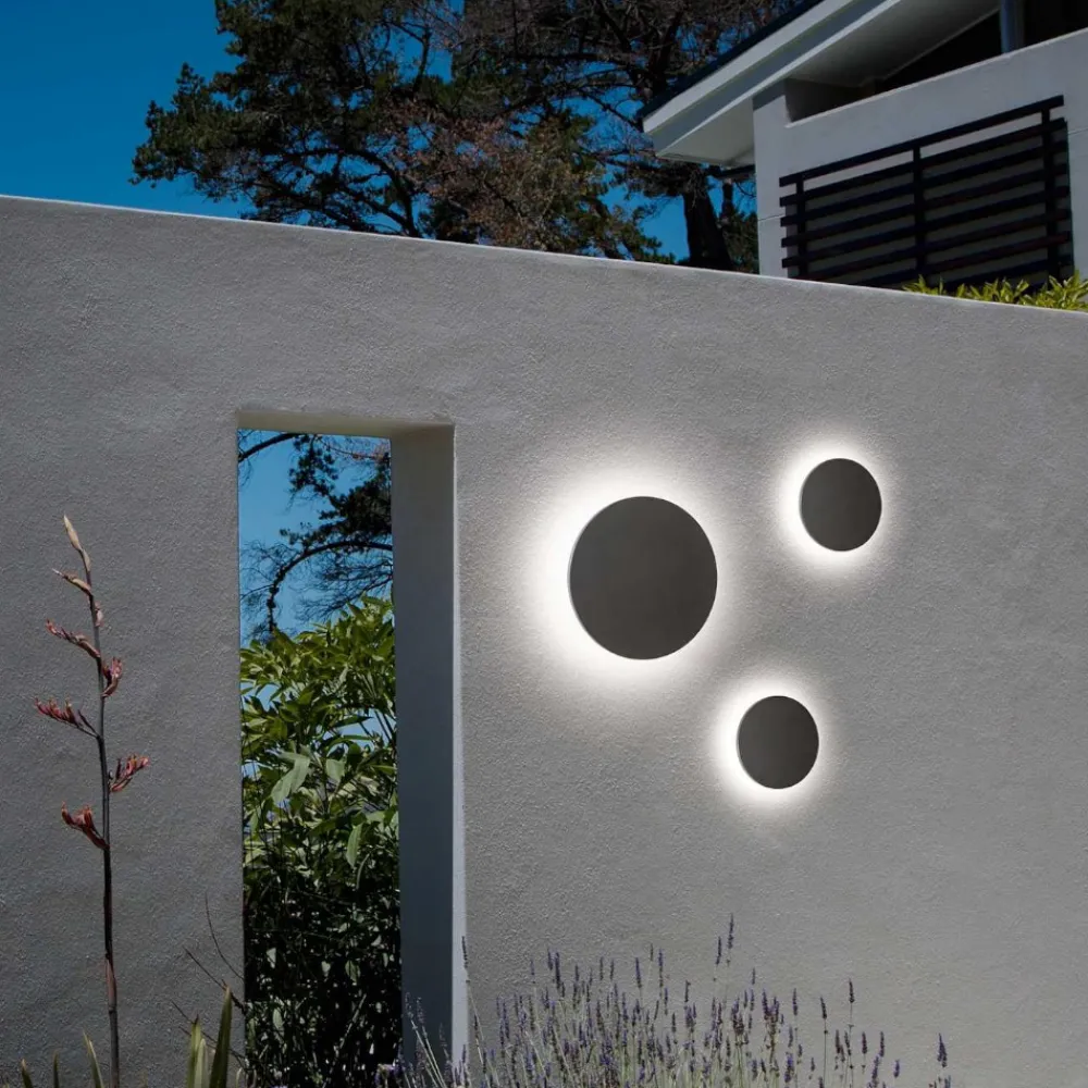 Applique Da Esterno-Ideal Lux Applique per esterno tonda antracite ip54 punto ap d24 led 12w 3000k