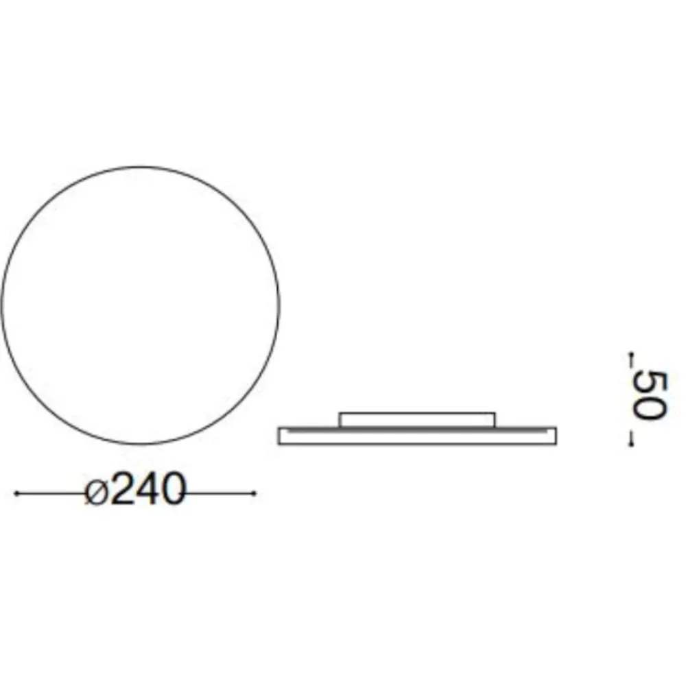 Applique Da Esterno-Ideal Lux Applique per esterno tonda antracite ip54 punto ap d24 led 12w 3000k