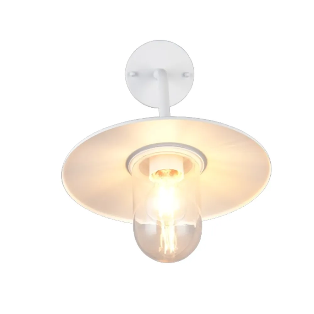 Applique Da Esterno-Selezionato da Mazzolaluce Applique per esterno vintage alluminio bianco ip44 diffusore in vetro