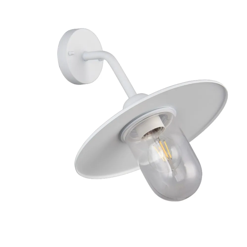 Applique Da Esterno-Selezionato da Mazzolaluce Applique per esterno vintage alluminio bianco ip44 diffusore in vetro