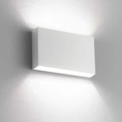 Applique Da Esterno-IsyLuce Applique per esterno 12w 4000k cover bianco antracite