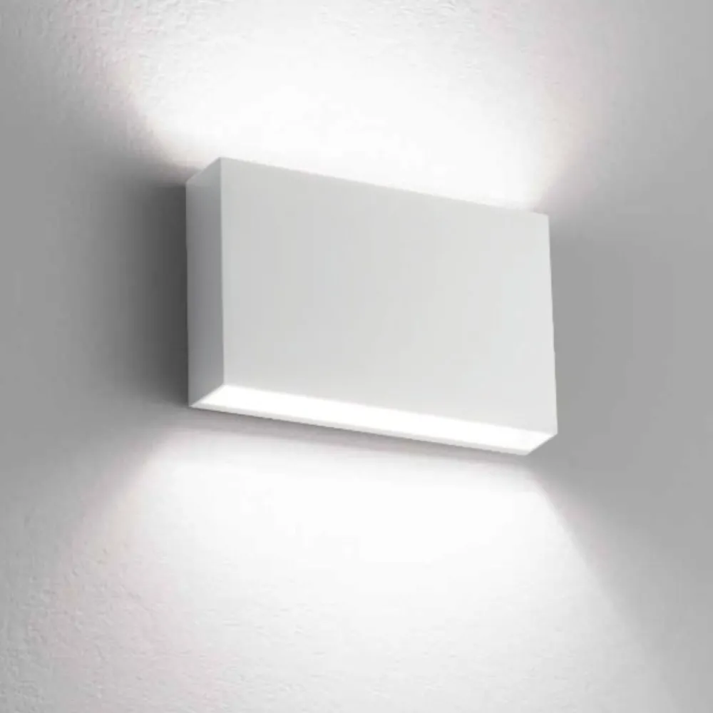 Applique Da Esterno-IsyLuce Applique per esterno 12w 4000k cover bianco antracite