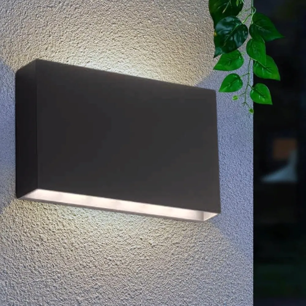 Applique Da Esterno-IsyLuce Applique per esterno 12w 4000k cover bianco antracite