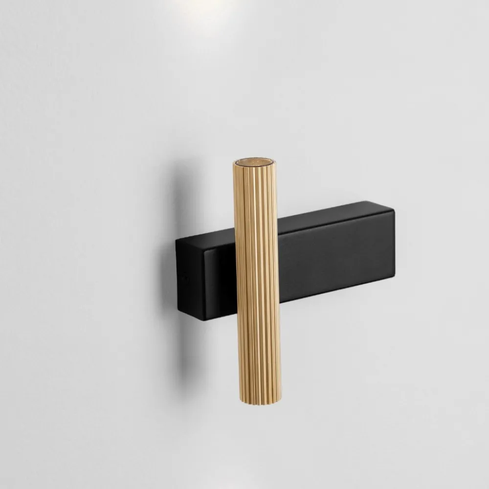 Applique Da Parete-Selezionato da Mazzolaluce Applique per interni moderna led 6w 3000k oro nero