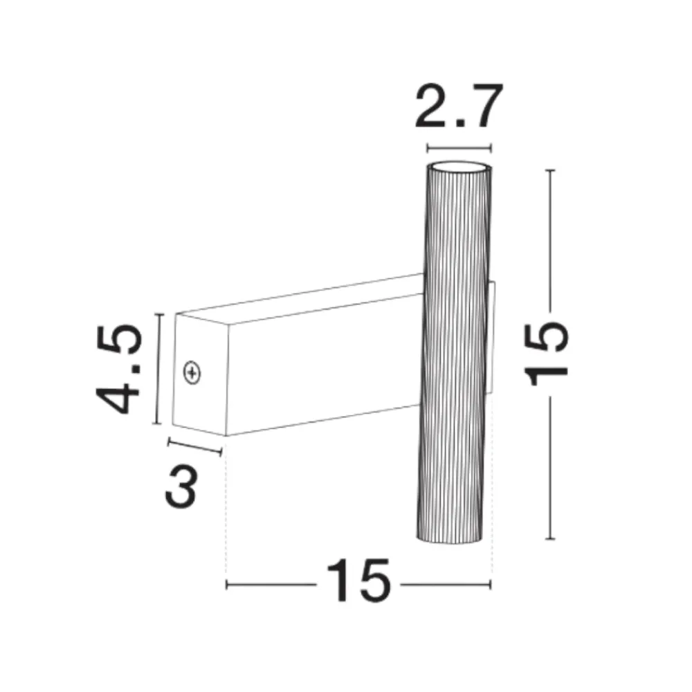 Applique Da Parete-Selezionato da Mazzolaluce Applique per interni moderna led 6w 3000k oro nero