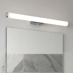 Applique Da Bagno-Selezionato da Mazzolaluce Applique per specchio bagno 80cm led 8w 3000k cromo