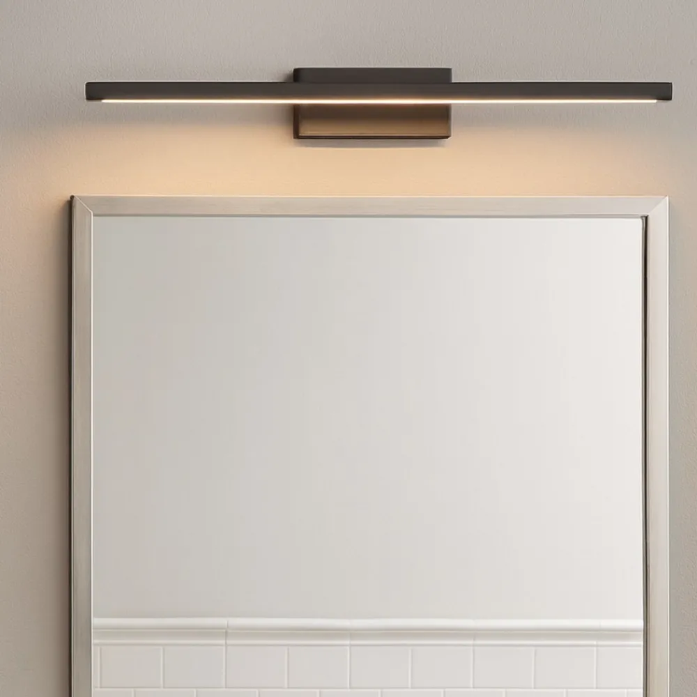 Applique Da Bagno-Selezionato da Mazzolaluce Applique per specchio bagno nera moderna led 18w 3000k