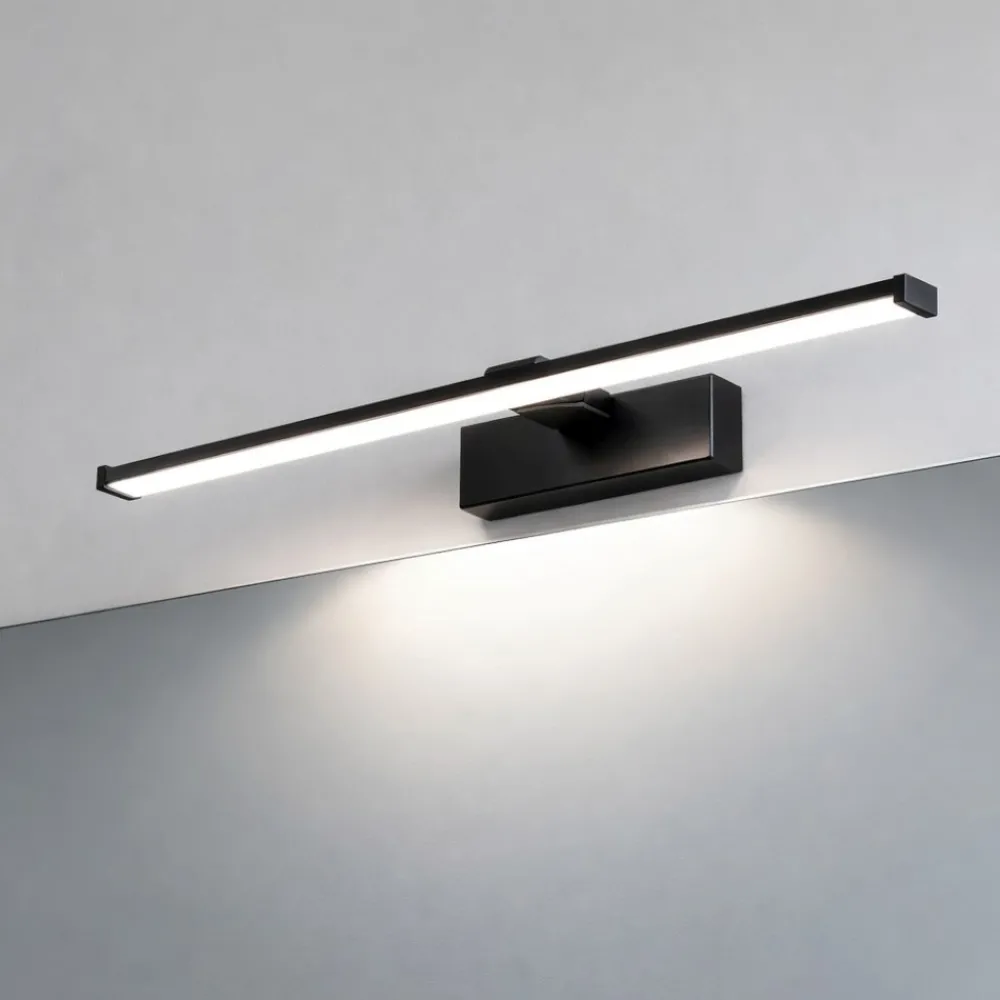 Applique Da Bagno-Fabas Luce Applique per specchio da bagno 50cm led 10w 3000k nero fabas nala