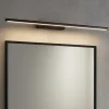 Applique Da Bagno-Linea Light Applique per specchio da bagno led nera orientabile straight