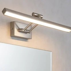 Applique Da Bagno-Selezionato da Mazzolaluce Applique per specchio da bagno led 12w 3000k nickel orientabile