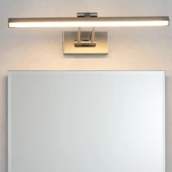 Applique Da Bagno-Selezionato da Mazzolaluce Applique per specchio da bagno led 12w 3000k nickel orientabile