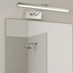 Applique Da Bagno-Selezionato da Mazzolaluce Applique per specchio da bagno led 12w 3000k nickel orientabile