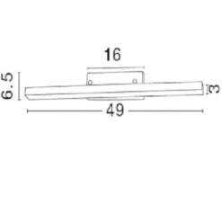 Applique Da Bagno-Selezionato da Mazzolaluce Applique per specchio da bagno 49cm led 12w 3000k