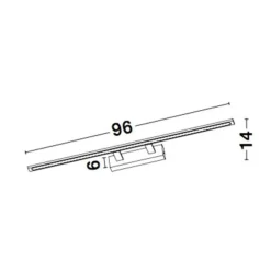 Applique Da Bagno-Selezionato da Mazzolaluce Applique per specchio da bagno nero led 30w 3000k