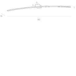 Applique Da Bagno-Top Light Applique per specchio da bagno cromo 3000k design curvo toplight