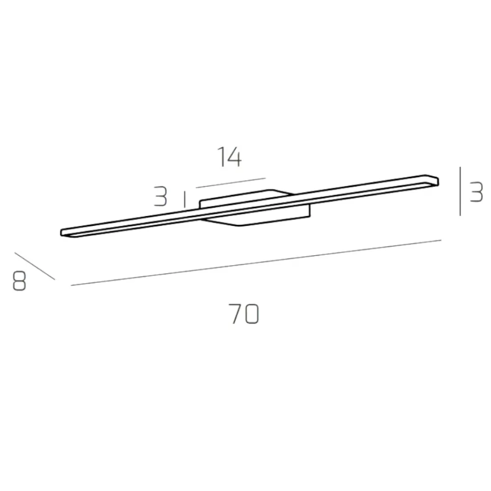 Applique Da Bagno-Top Light Applique per specchio da bagno 11w 4000k cromato toplight