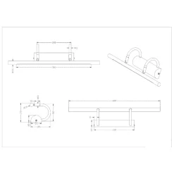 Applique Da Bagno-Selezionato da Mazzolaluce Applique per specchio da bagno classico oro anticato 8w 3000k