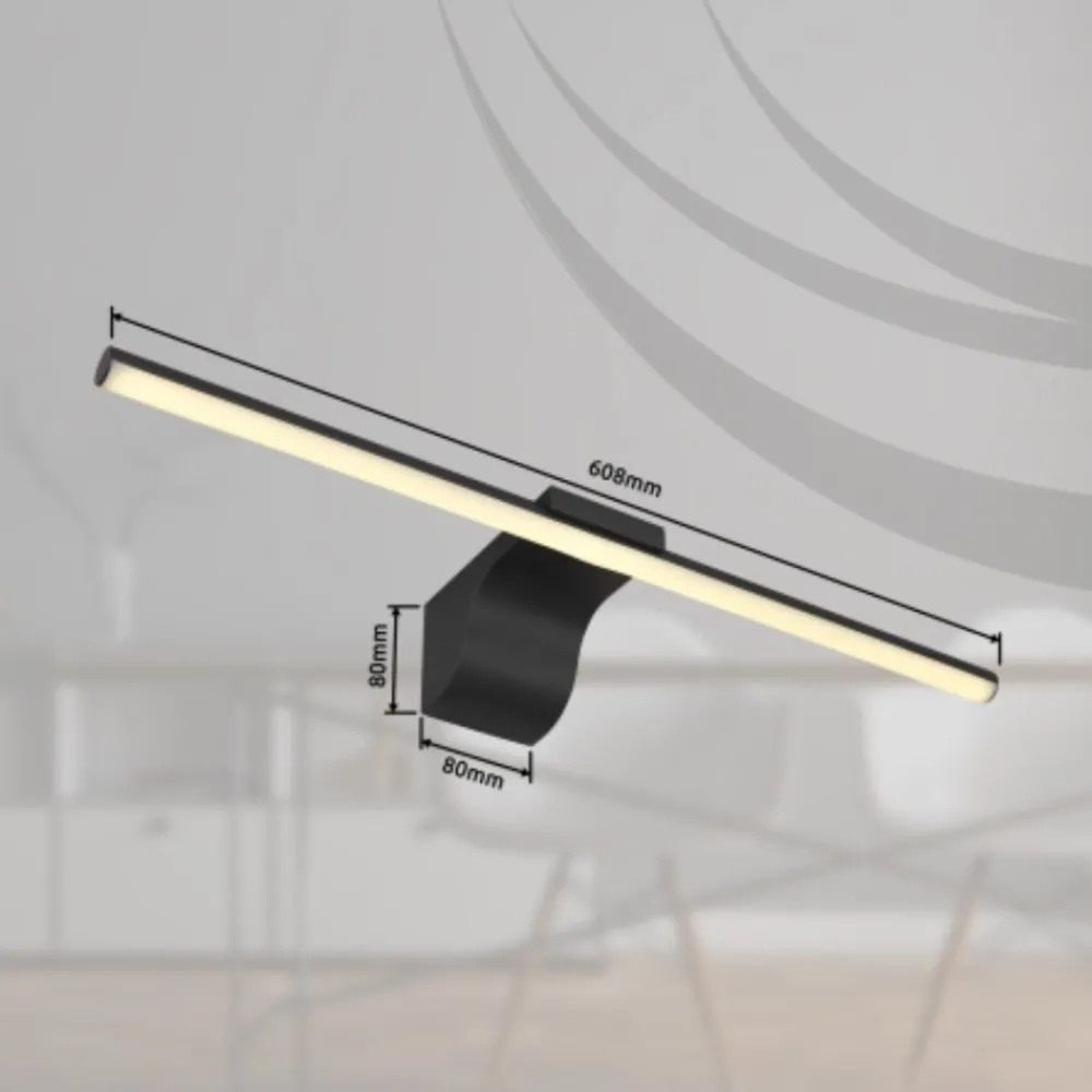 Applique Da Bagno-Selezionato da Mazzolaluce Applique per specchio da bagno 10w 4000k nero