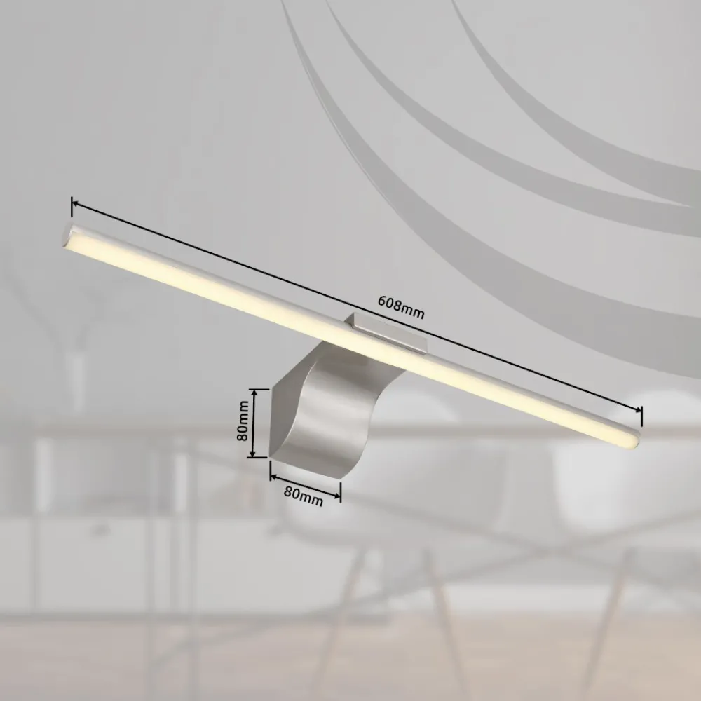Applique Da Bagno-Selezionato da Mazzolaluce Applique per specchio da bagno led 10w 4000k nichel